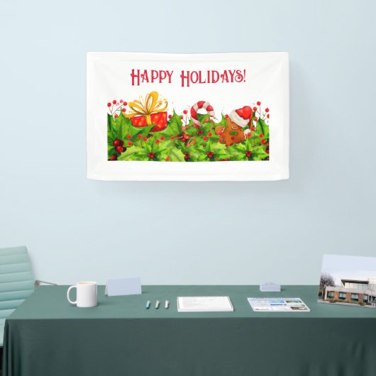 prettige feestdagen kerstbanner spandoek (Beurs)