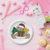 prettige feestdagen kerstBeer Papieren Bordje (Feest)