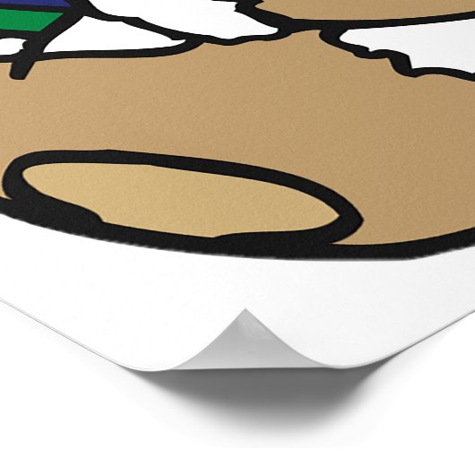 prettige feestdagen kerstBeer Poster (Hoek)