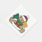 prettige feestdagen kerstBeer Servet (Hoek)