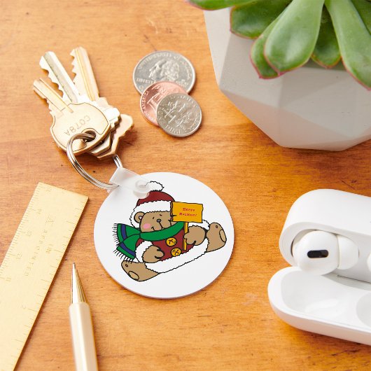 prettige feestdagen kerstBeer Sleutelhanger