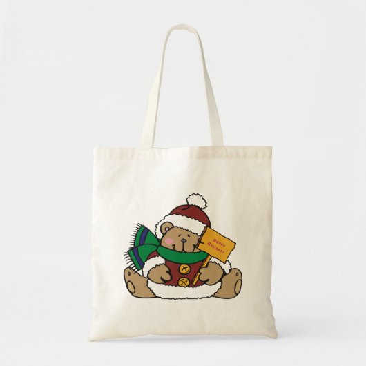 prettige feestdagen kerstBeer Tote Bag (Voorkant)