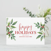 Prettige feestdagen Kerstbloemenzaak Feestdagenkaart (Staand voorkant)