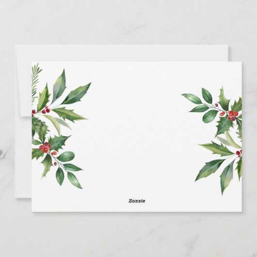 Prettige feestdagen Kerstbloemenzaak Feestdagenkaart (Achterkant)