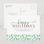 Prettige feestdagen Kerstbomen Corporate (Voorkant / Achterkant)