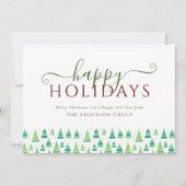 Prettige feestdagen Kerstbomen Corporate Business Feestdagenkaart (Voorkant)