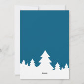 Prettige feestdagen Kerstbomen Familie Foto Blauw Feestdagenkaart (Achterkant)