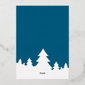 Prettige feestdagen Kerstbomen Familie Foto Goud (Achterkant)