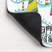 prettige feestdagen! kerstbomen met sterren muismat (Hoek)