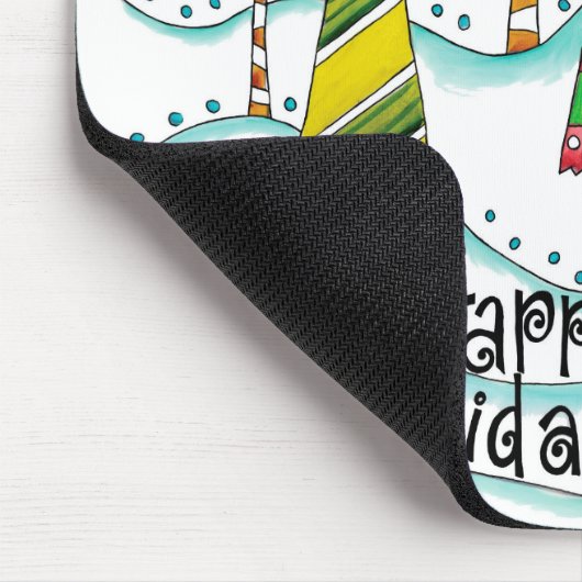 prettige feestdagen! kerstbomen met sterren muismat (Hoek)