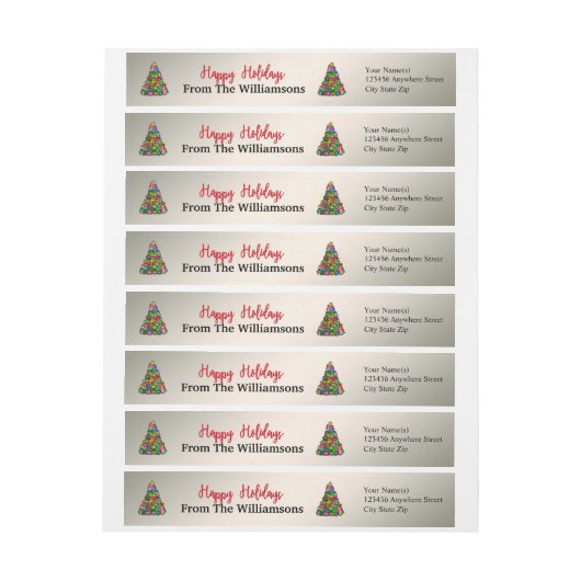 prettige feestdagen kerstbomen Retouradres (Vel)