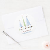 Prettige feestdagen Kerstbomen Sticker (Envelop)
