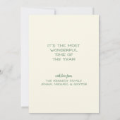 prettige feestdagen  kerstboom (Achterkant)