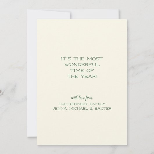 prettige feestdagen  kerstboom (Achterkant)