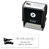 Prettige feestdagen Kerstboom Auto Zelfinktende Stempel (In situ)