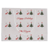 Prettige feestdagen kerstboom en bier Groot Cadeauzakje (Achterkant)