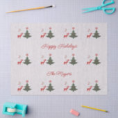  Prettige feestdagen kerstboom en bier Tissuepapier (Craft)