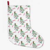 prettige feestdagen kerstboom grote kerstsok (Voorkant)