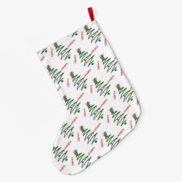 prettige feestdagen kerstboom grote kerstsok