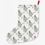 prettige feestdagen kerstboom grote kerstsok (Achterkant)