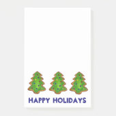 Prettige feestdagen Kerstboom koekjesbakken Post-it® Notes (Voorkant)