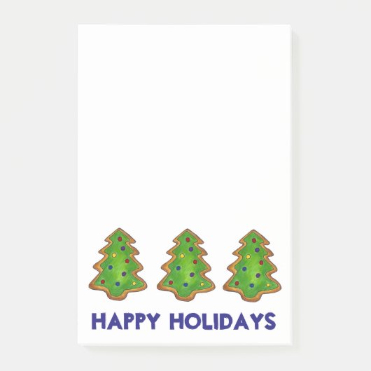 Prettige feestdagen Kerstboom koekjesbakken Post-it® Notes (Voorkant)