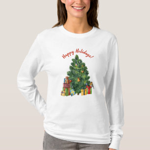 prettige feestdagen - kerstboom t-shirt
