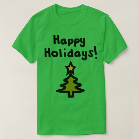prettige feestdagen kerstboom t-shirt (Design voorkant)