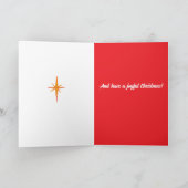 Prettige feestdagen Kerstboom vrolijk en helder Kaart (Binnen)