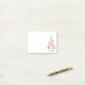 prettige feestdagen kerstboomadvertentie post-it® notes (Op bureau)