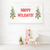 Prettige feestdagen Kerstboombanner Spandoek (Insitu)