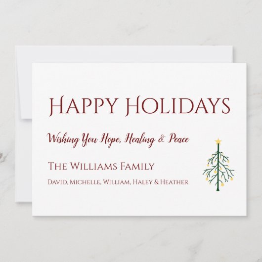 prettige feestdagen kerstboomKaart (Voorkant)