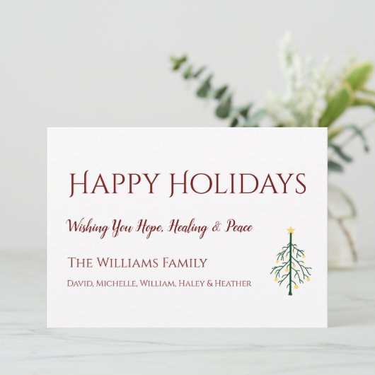 prettige feestdagen kerstboomKaart (Staand voorkant)