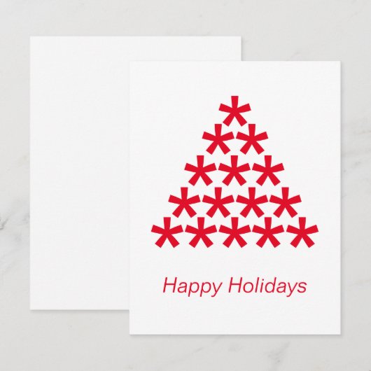 prettige feestdagen kerstboomkaart (Voorkant / Achterkant)