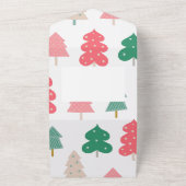 prettige feestdagen kerstboompatroonpatroon Kaart (Buitenkant)