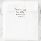 prettige feestdagen kerstboomverlichting Envelope Vierkante Sticker (Tas)