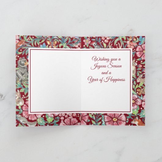 Prettige feestdagen Kerstbos Dieren Bourgondië (Binnen)