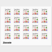 prettige feestdagen kerstcadeau met 1-2 stickers (Vel)