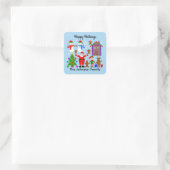 prettige feestdagen kerstcadeau met 2 stickers (Tas)