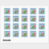 prettige feestdagen kerstcadeau met 3-2 stickers (Vel)