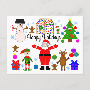 prettige feestdagen kerstcadeau met Briefkaart #1