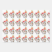 prettige feestdagen kerstcadeaubladen inpakpapier vel (Voorkant 3)