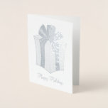 prettige feestdagen kerstcadeaubonnen folie kaarten<br><div class="desc">De kaart kenmerkt een originele tellersillustratie van een verpakt cadeauvakje met een boog op bovenkant, en PRETTIGE FEESTDAGEN in een leuk doopvont. Zie je niet wat je zoekt? Hulp nodig bij aanpassingen? Klik op "rebeccaheartsny" (rechterbovenhoek) en "neem contact op met deze ontwerper" om iets te hebben dat alleen voor u...</div>
