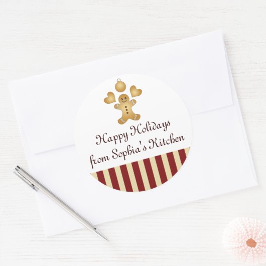 prettige feestdagen kerstcadeaulabel ronde sticker (Envelop)