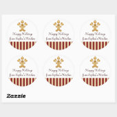 prettige feestdagen kerstcadeaulabel ronde sticker (Vel)