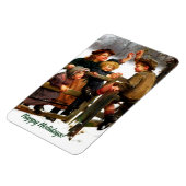 prettige feestdagen.  kerstcadeautjes magneet (Linkerzijde)