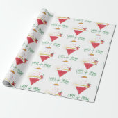 prettige feestdagen kerstcocktail cadeaupapier (Uitgerold)