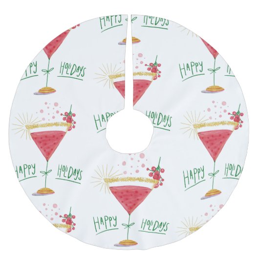 prettige feestdagen kerstcocktail kerstboom rok (Voorkant)
