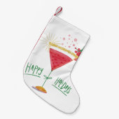 prettige feestdagen kerstcocktail kleine kerstsok (Voorkant (Hangend))