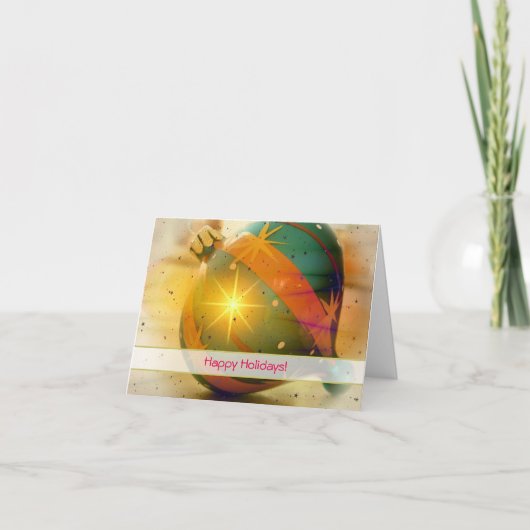 prettige feestdagen kerstdecoratie kaart (Voorkant)